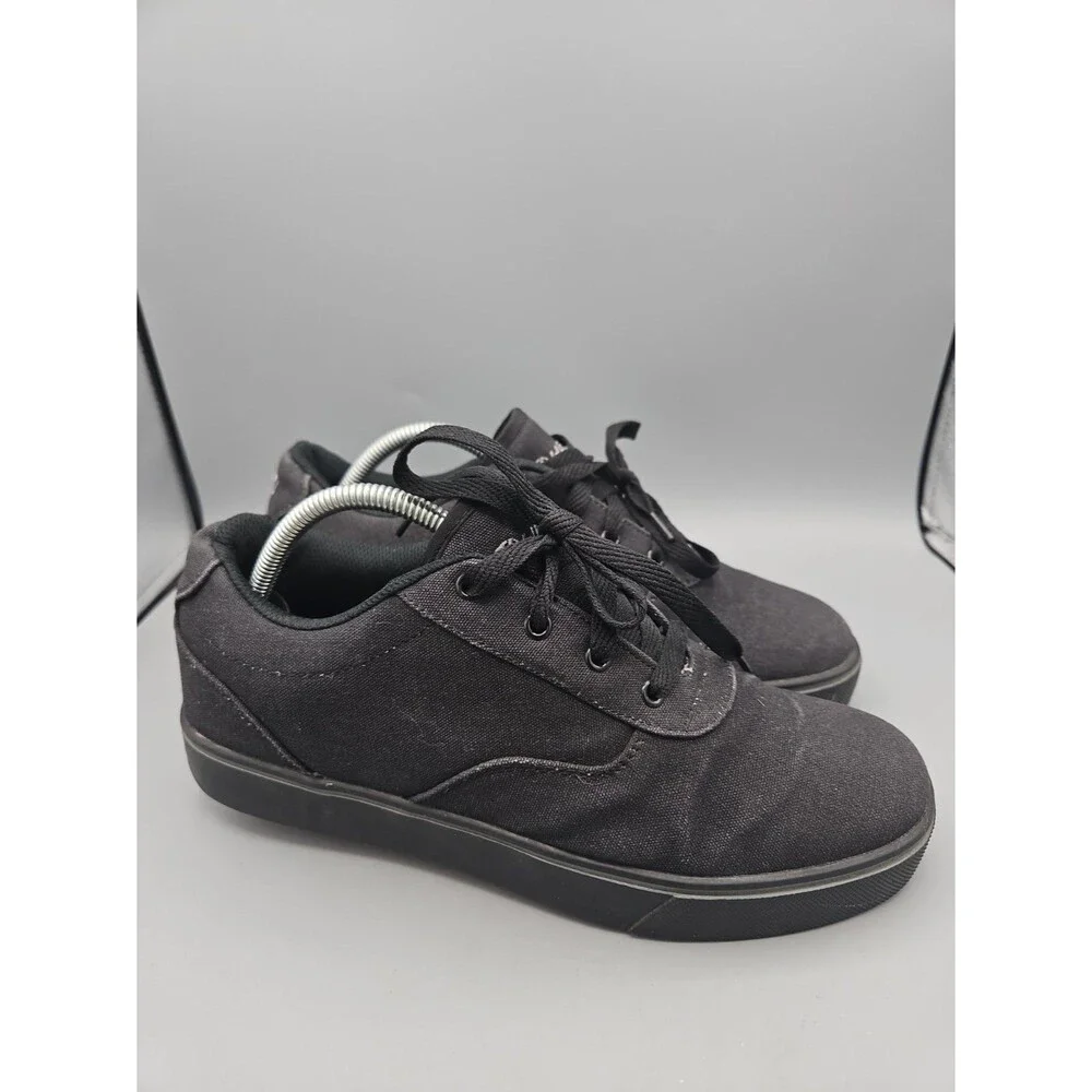 Heelys Launch Mens Size 10 Black Canvas Roller Skate Shoes Y2K Wheels